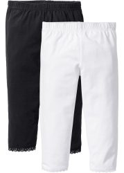 bonprix Caprileggings aus Baumwolle und Elasthan, mit elastischem Komfortbund, unifarben