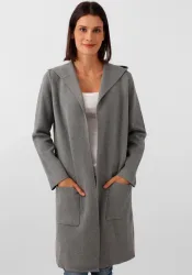 Zwillingsherz Cardigan Kapuze, Taschen, Langarm, ohne Verschluss