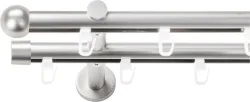 SN DECO GROUP Gardinenstange Ø 19 mm 2 läufig-läufig Fixmass;kürzbar