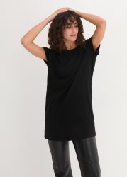 bonprix Longshirt bequeme Passform, lang, aus reiner Baumwolle