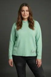 KangaROOS Kapuzenpullover aus Viskose-Mix, lässige Passform, Langarm, grosse Grössen