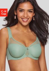 Nuance by Lascana Minimizer-BH mit Bügel und transparenten Netzeinsätzen – ideal für grosse Grössen