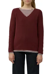 s.Oliver Strickpullover mit V-Ausschnitt