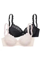 petite fleur Bügel-BH Packung, aus Spitze, mit dekorativen Trägern, Dessous