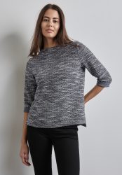 STREET ONE 3/4-Arm-Shirt mit Bouclé Struktur