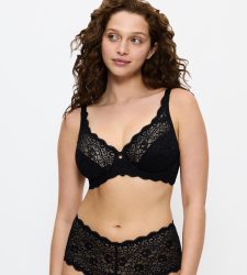 Triumph - Bügel-BH W AMOURETTE, für Damen, Beton-Optik / Schwarz, Größe 100D