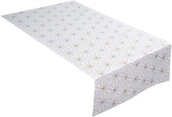 Tom Tailor Tischläufer Golden Chrystals Gold/Weiss Baumwolle 150 cm 50 cm - Farbe: weiss/gold - Tischläufer