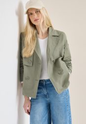 Cecil Kurzjacke ohne Kapuze Trenchcoat mit Reverskragen