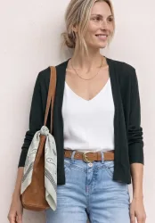 Langarm Jacke im Strick