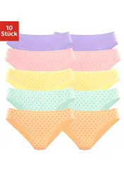 petite fleur Bikinislip 10er-Pack, aus elastischer Baumwolle