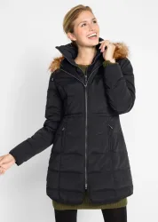 bonprix Steppjacke mit Kapuze, gefüttertschwarz 48Damen