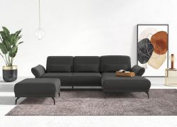 INOSIGN Ecksofa »Coco«, wahlweise mit Sitztiefen, Armteil- und Kopfteilverstellungim Cord, mit Füssen 15 cm hoch