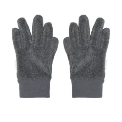 MAXIMO Fleecehandschuhe Boucle-Optik, Strickbündchen, basic, weich, für alle Aktivitäten