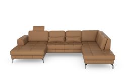 sit&more Wohnlandschaft »Bendigo V«, inklusive Sitztiefenverstellung, Bodenfreiheit 15 cm, wahlweise in 2 unterschiedlichen Fussfarben