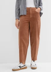 bonprix Barrel-Cordhose aus Baumwoll-Mixbraun 42Damen