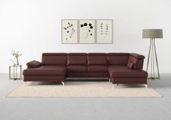 sit&more Wohnlandschaft »Cabrio«, Sitztiefenverstellung und Federkern, jeweils inklusive 3 Nierenkissen