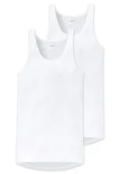 Schiesser - Unterhemd  2er Pack Bequem sitzend, für Herren, Weiss, Größe XL