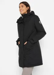 bonprix wasserdichte Funktions-Parka mit Teddyfleece in der Kapuzeschwarz 44Damen