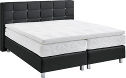 Westfalia Schlafkomfort Boxspringbett mit Knöpfen in Kristalloptik, wahlweise mit Topper