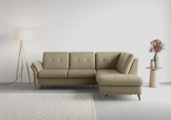 sit&more Ecksofa »Göteborg«, inklusive Sitztiefenverstellung und Federkern, wahlweise mit Bettfunktion und Bettkasten