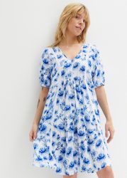 bonprix Minikleid knieumspielende Länge, lockere Passform, mit Ballonärmeln