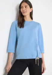 Cecil 3/4-Arm-Shirt mit Kordelzug am Saum