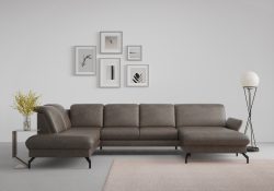 sit&more Wohnlandschaft »Fashion«, wahlweise mit Kopfteilverstellung und Vorziehsitz, motorisch, mit schwarzen Metallfüssen