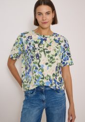 Cecil Kurzarmshirt Sommershirt mit Boat Neck und Print