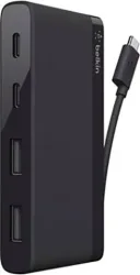 Belkin - 4-port Usb-c Travel, Schwarz