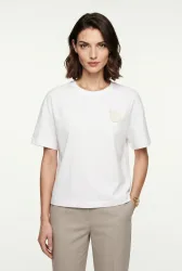 Rich & Royal - T-Shirt, für Damen, Weiss, Größe M