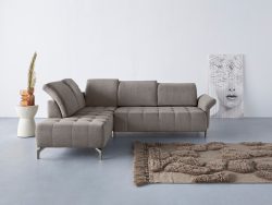 INOSIGN Ecksofa »Fresh«, Federkern, wahlweise mit Kopfteilverstellung, Armteilverstellung, und motorischem Vorziehsitz, Bezug Olympia SOFT CLEAN: leicht mit Wasser zu reinigen