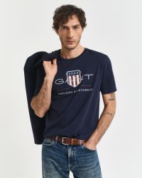 Gant - T-Shirt, für Herren, Marine, Größe L