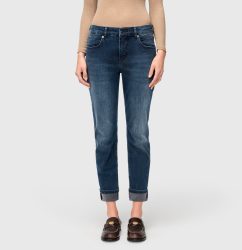 Mac - Chinohose, Slim Fit, für Damen, Blau Denim Dunkel, Größe W44/L29