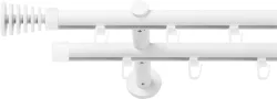 SN DECO GROUP Gardinenstange Ø 19 mm 2 läufig-läufig Fixmass;kürzbar