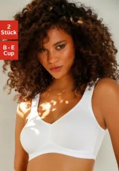 petite fleur Soft-BH Packung, ohne Bügel, Baumwolle – auch ideal für grosse Grössen, bequemer BH