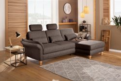 Home affaire Ecksofa »Palazzo«, incl. Sitztiefenverstellung, wahlweise mit Bettfunktion und Stauraum,Federkern
