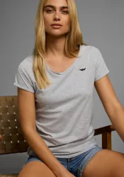 Arizona T-Shirt Kurzarm, figurbetont, Basic-Stil, aus Baumwollmischung