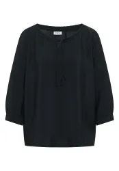 Carmen-Bluse mit Halbarm und Bändern