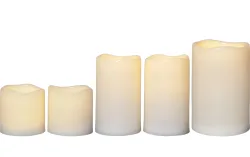 LED Pillar Kerze Paul 5er Pack