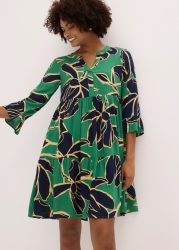 bonprix Tunikakleid figurumspielende Passform, mit trendigem Muster, Sommerkleid