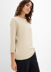 bonprix T-Shirt mit 3/4-Ärmeln, aus schwerer Baumwolle, in mehreren Grössen