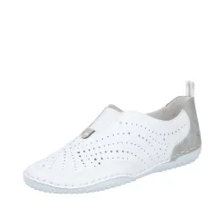 Rieker Schlupfschuh aus Glattleder weiss