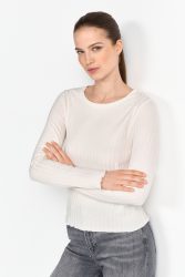 Rich & Royal - T-Shirt, langarm, für Damen, Ecru, Größe S