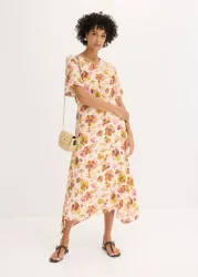 bonprix Kleid mit asymmetrischem Saumbeige 54Damen