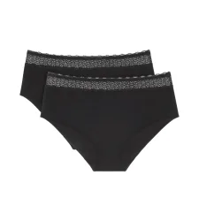 Triumph - doppelpack feel of modal midi, für Damen, Schwarz, Größe XL