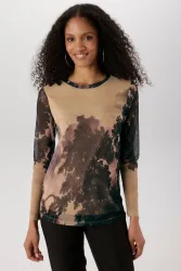 Aniston SELECTED Langarmshirt dezent transparent und Body blickdicht gefüttert - NEUE KOLLEKTION