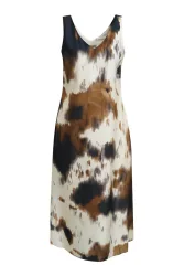 Smith & Soul Midikleid mit Allover-Print, V-Ausschnitt