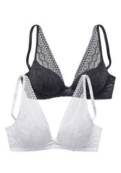 petite fleur Push-up-BH Packung, in modischem High-Apex Schnitt