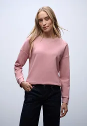 STREET ONE Sweater, Rundhals mit Ripp-Detail