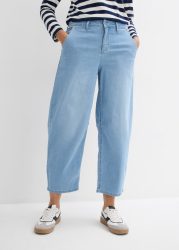 bonprix Stretch-Jeans mit Stretch-Anteil, lockere Passform, verkürzte Balloon Leg